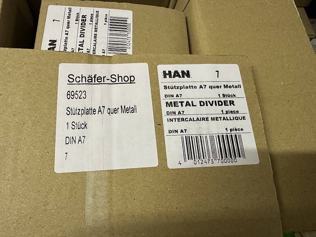 Fixations: 8Stk. neue HAN Stützplatte DIN A7 quer, braun – Neuf avec emballage d'origine à Necker par liq24 2