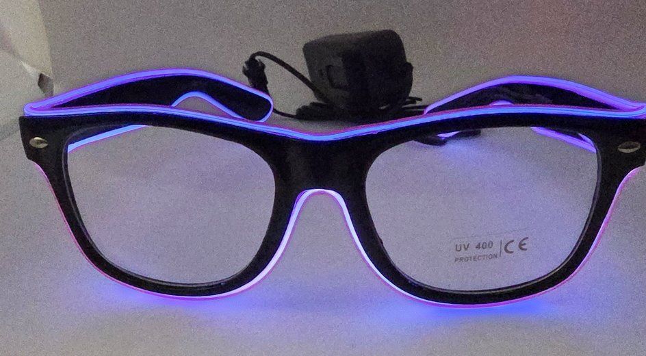 Brillen & Gläser: LED-Brille Neon Blue Frame – Neu (gemäss Beschreibung) aus Zürich von Numark