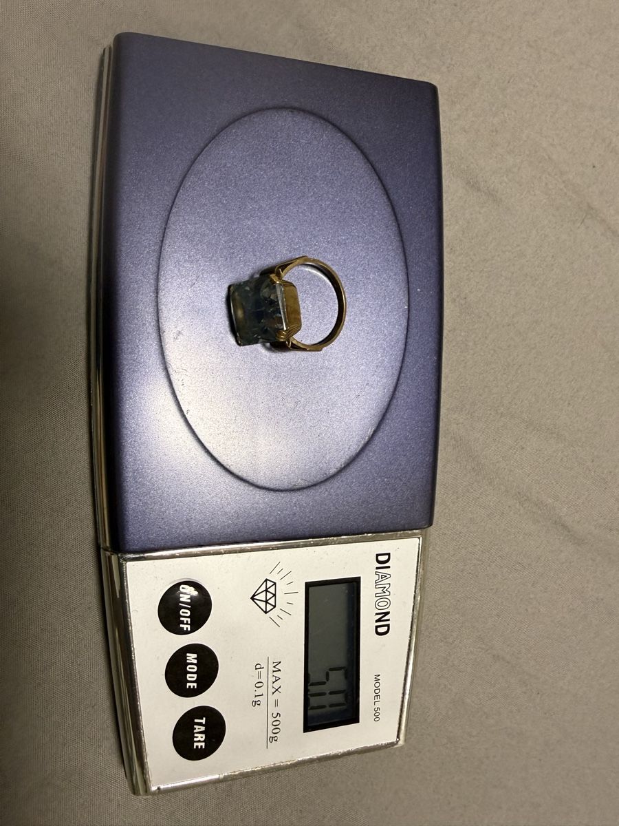 Anelli: Antiker GoldRing 14k mit Aquamarin – Usato da Oberhof venduto da RealStone 7