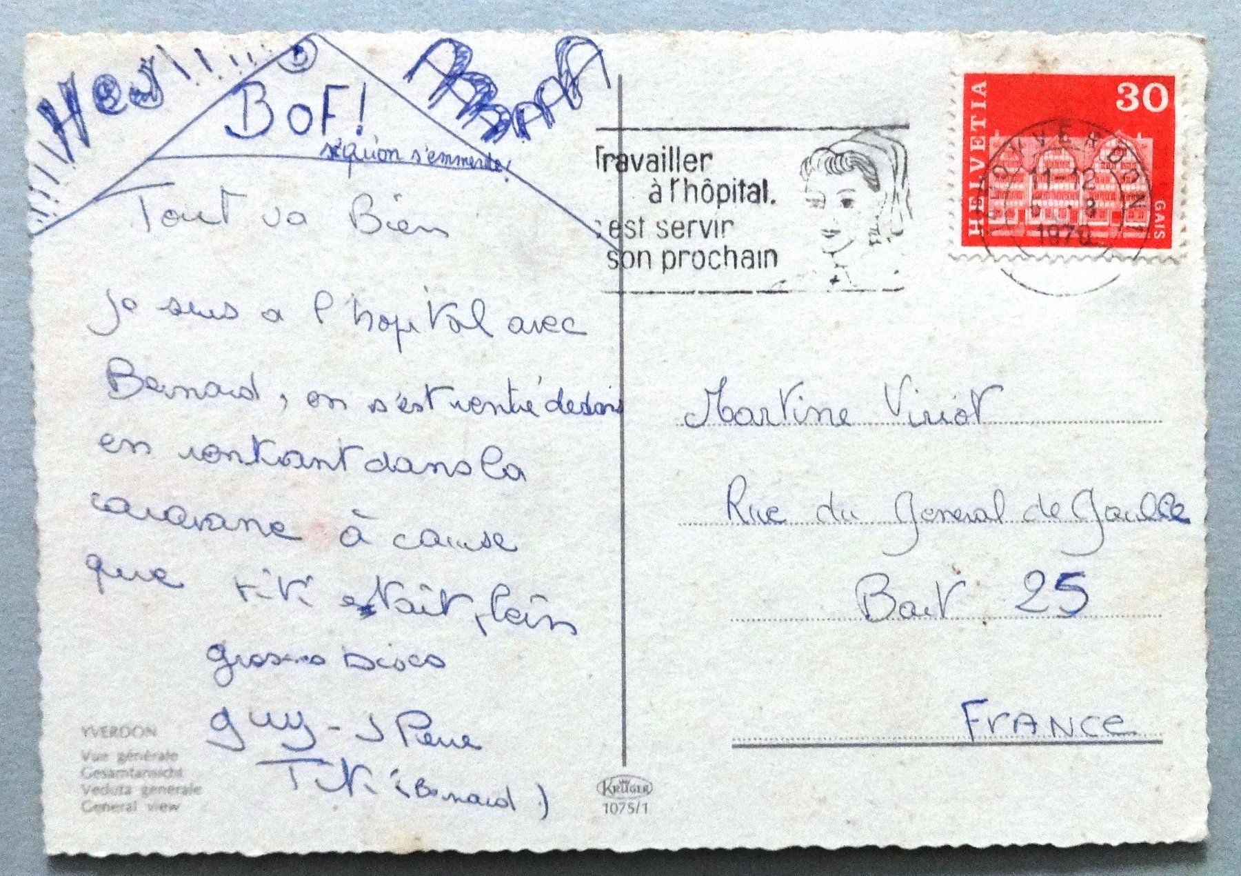 Cartoline postali: Yverdon, Vue générale – Usato da Fétigny venduto da Billy2miny 1