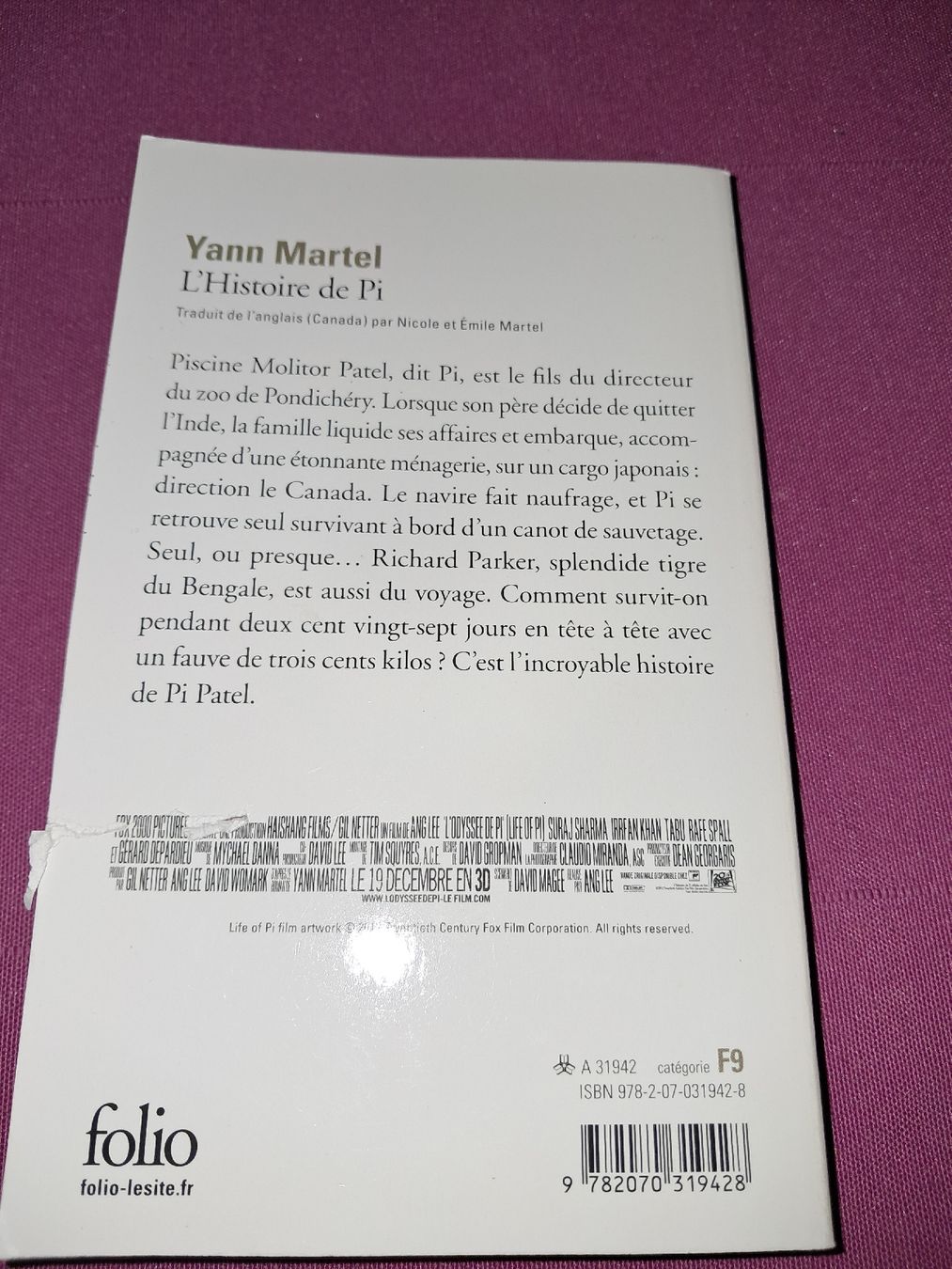 Bücher: Yann martel l'histoire de pi – Gebraucht aus Le locle von juliensaran 2