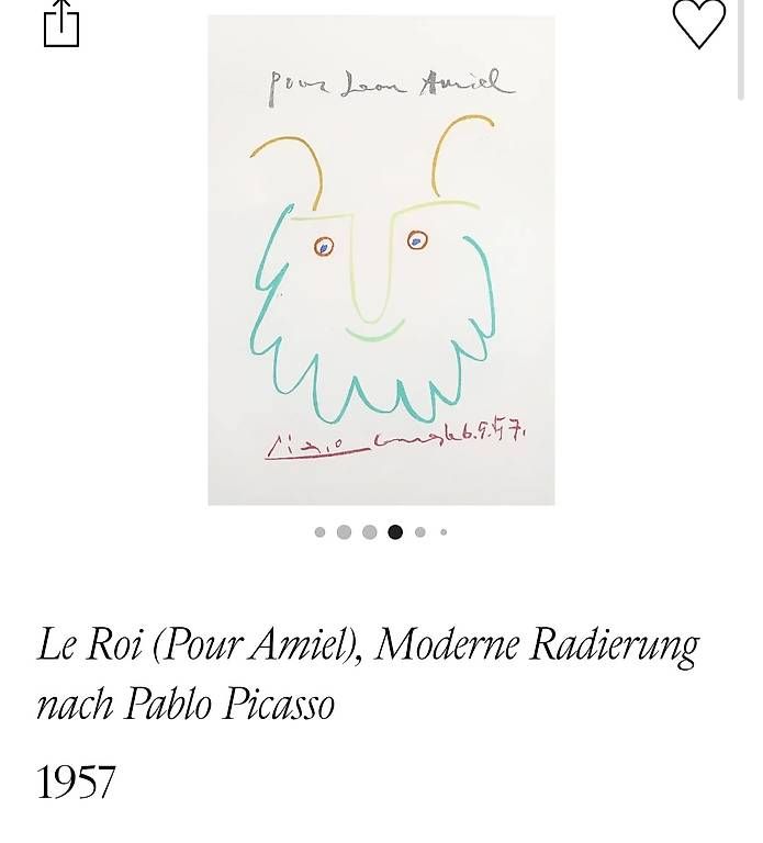 Dipinti: Pablo Picasso,Le Roi(pour amiel) – Usato da Riehen venduto da harald13