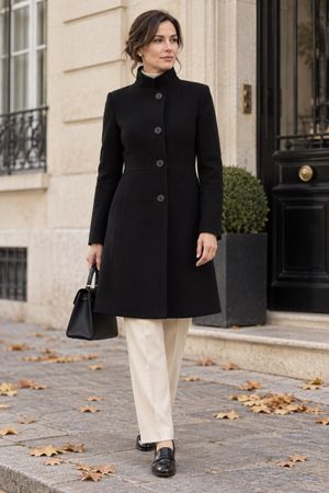 Benetton Trench Mantel mit Wolle Gr. S/M