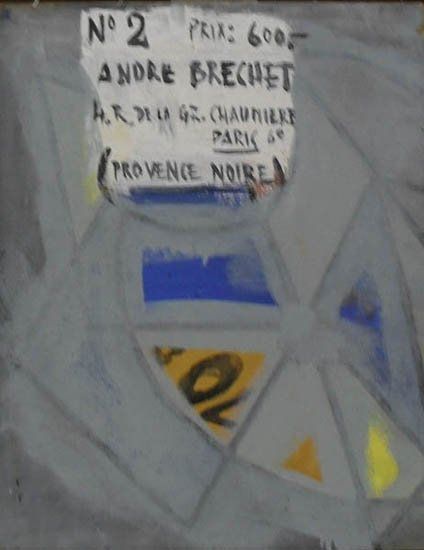 Dipinti: BRECHET André. OELGEMÄLDE. Abstrakte Komposition – Usato da Basel venduto da basilisk04 4