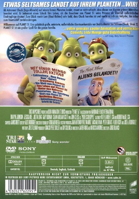 Tous les DVDs: DVD - Planet 51 (2009) – D'occasion à Embrach par disc-planet 1