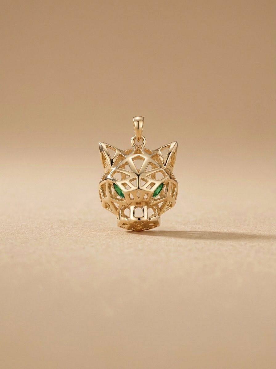 Ciondoli: Golden Geometric Panther Pendant - Chic Accessory – Nuovo (secondo la descrizione) da Saland venduto da ele_vc96