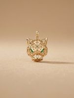 Golden Geometric Panther Pendant - Chic Accessory