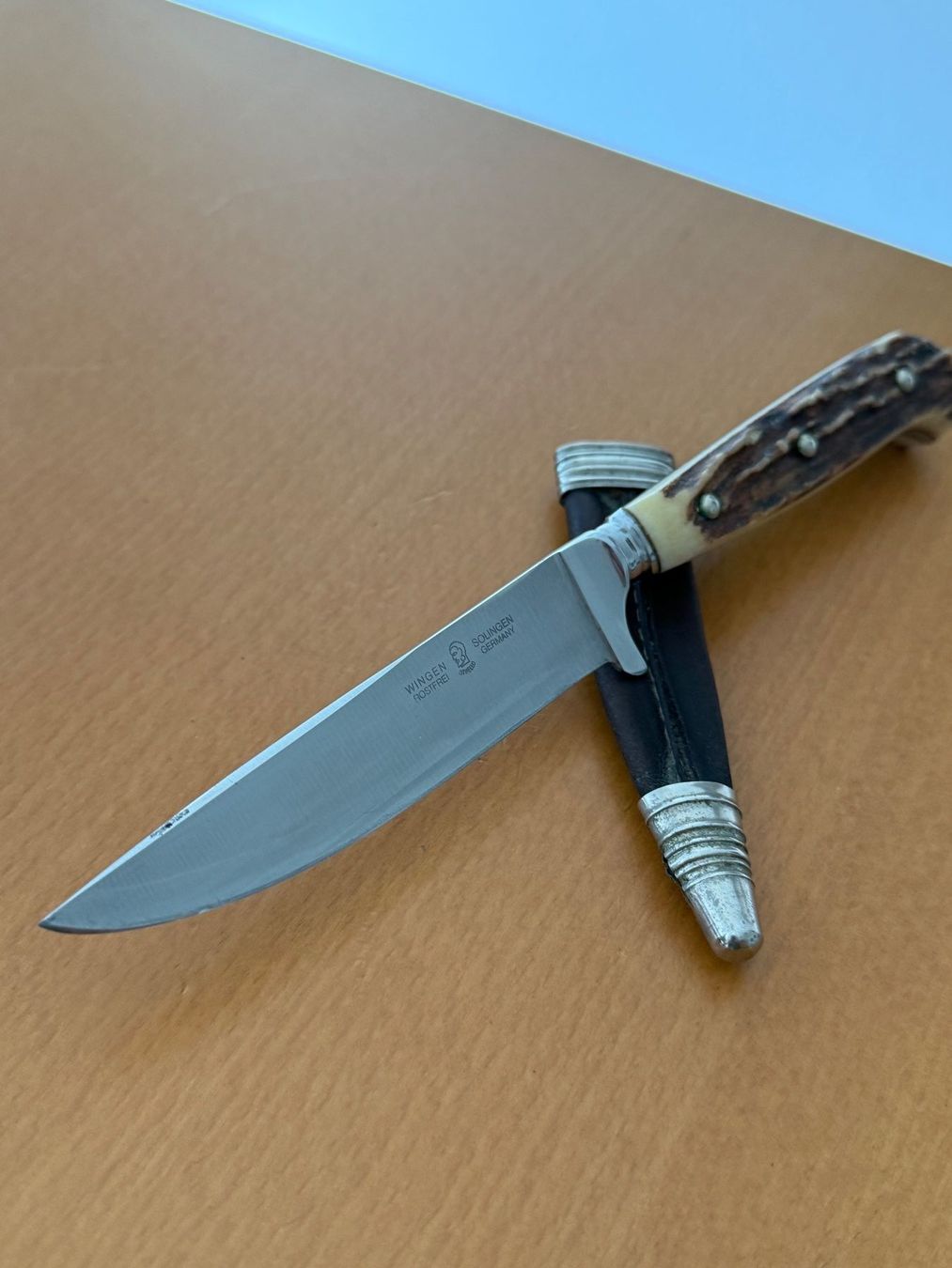 Solingen Accessori: Othello Jagdmesser, Hirschhorngriff, Antik – Usato da Fehraltorf venduto da bruggin