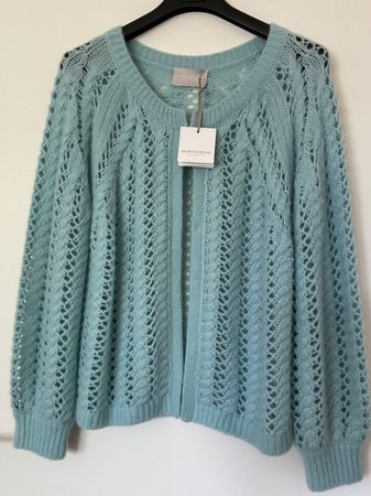 HEMISPHERE Kaschmir Strickjacke Gr 40 Blue Summer NEU NP 389