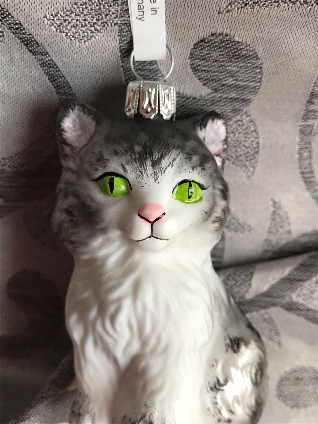 Tutte le decorazioni: Katze weiss-grau Christbaumschmuck – Nuovo e nell'imballaggio originale da Alpnach Dorf venduto da marvo 1