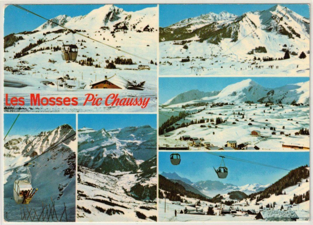 Cartoline postali: Col des Mosses - 6 Bild AK Pic Chaussy – Usato da Binningen venduto da Mountainrider