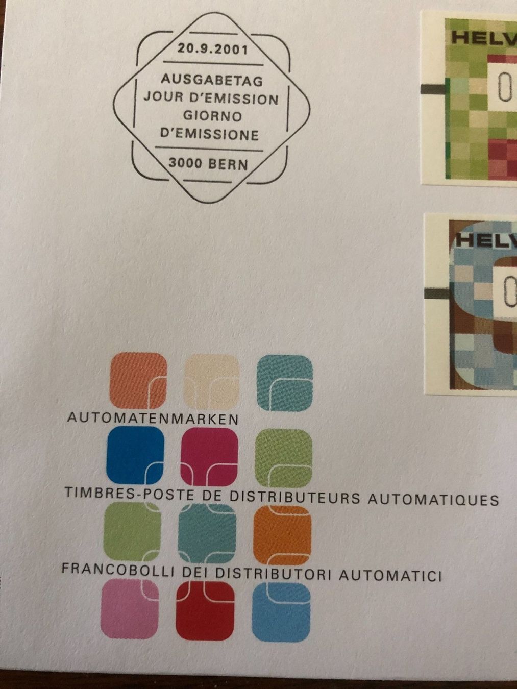 Alle Briefmarken: FDC Automatenmarken 20.9.2001 Bern – Neu (gemäss Beschreibung) aus Landquart von interesse63 1