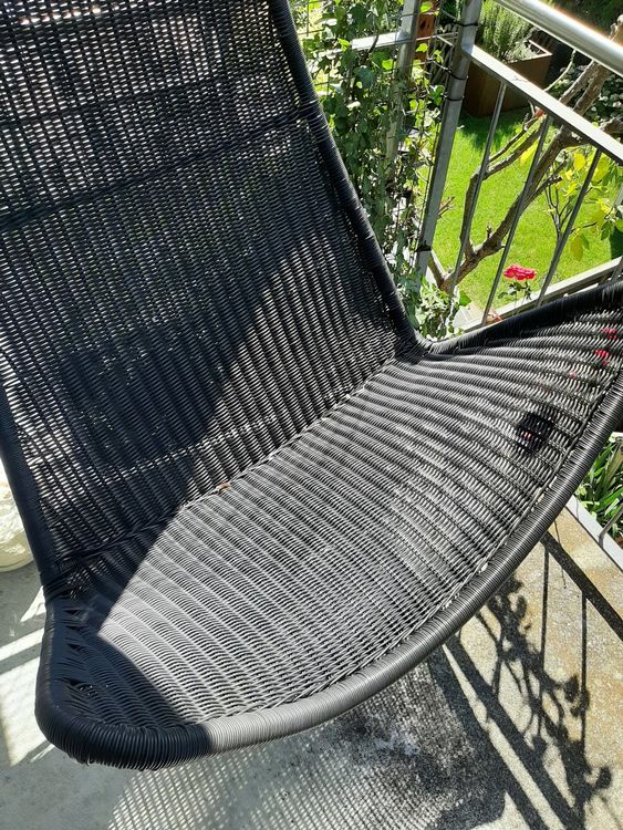 Hängesessel Hängestuhl Sessel Stuhl Rattanoptik schwarz IKEA Kaufen