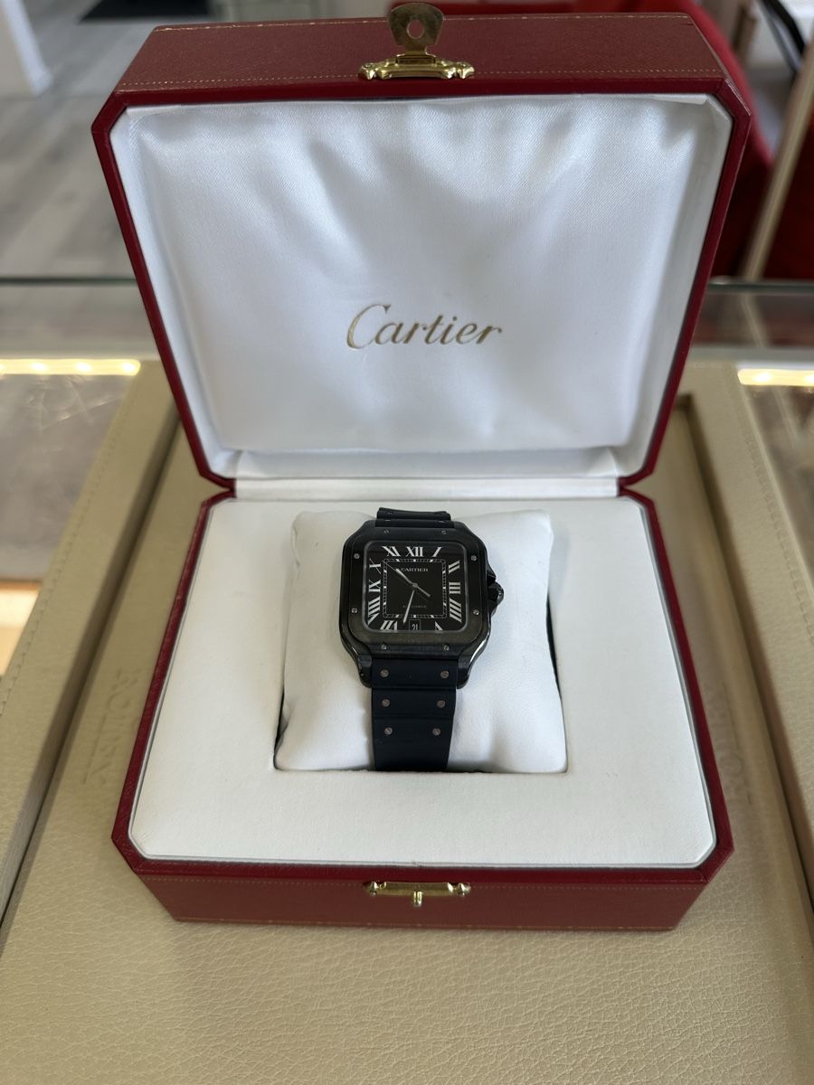 Cartier Orologi: Cartier Santos Black – Usato da Winterthur venduto da senn-ismaili 1