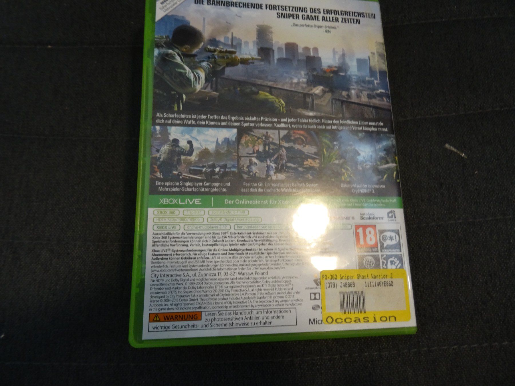 Giochi: Sniper 2 Ghost Warrior XBOX 360 – Usato da Olten venduto da Disc-Ausverkauf 2