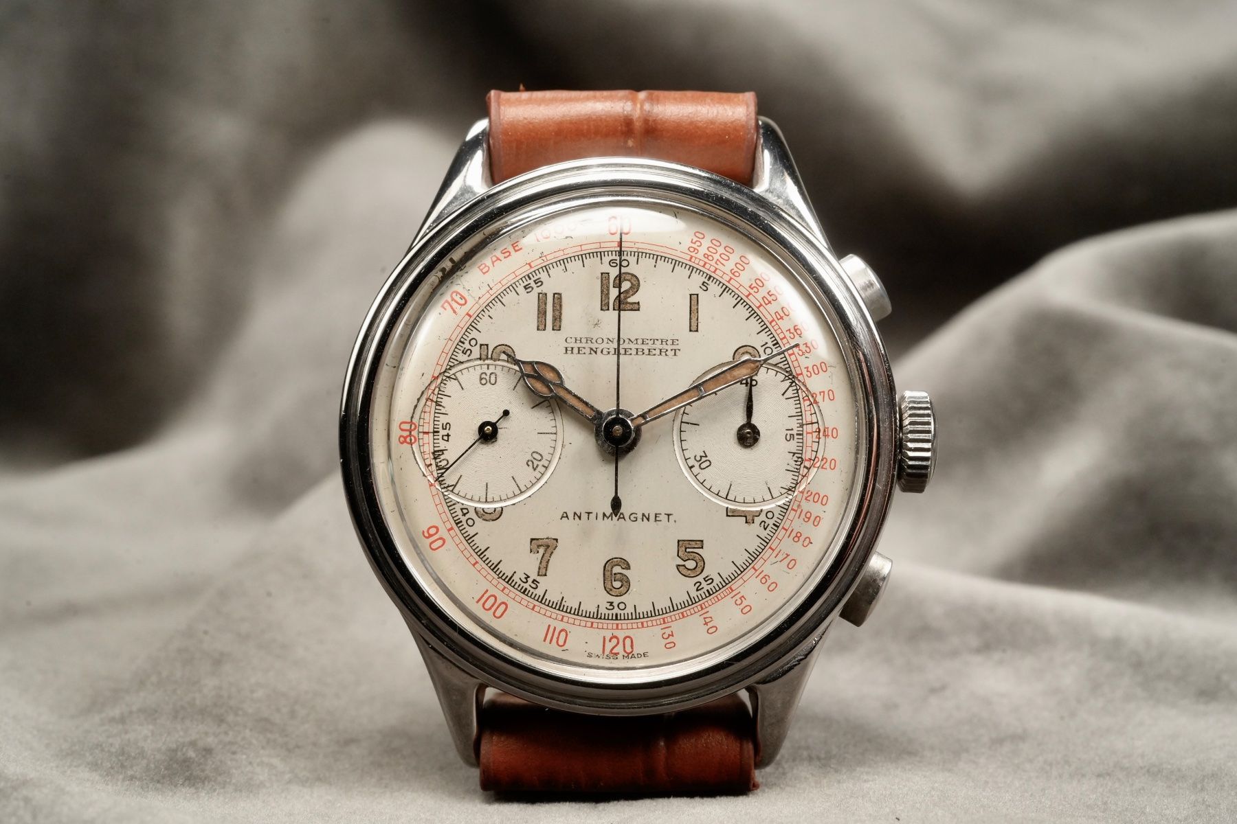 Angelus Orologi: Chronometer Henglebert - Original 1930`s Step-Case Chrono – Usato da Morcote venduto da chronoservice 1