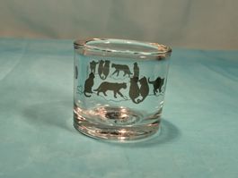 Teelicht, Scherenschnitt, Esther Gerber, Katzen