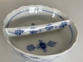 Royal Copenhagen Musselmalet Gerippt Geteilte Schale 1. Wahl