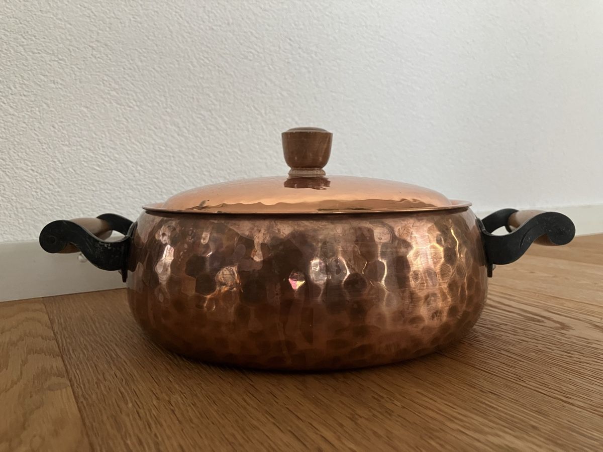 Padelle: Kupferpfanne mit Deckel – Usato da Willisau venduto da son_lq7g