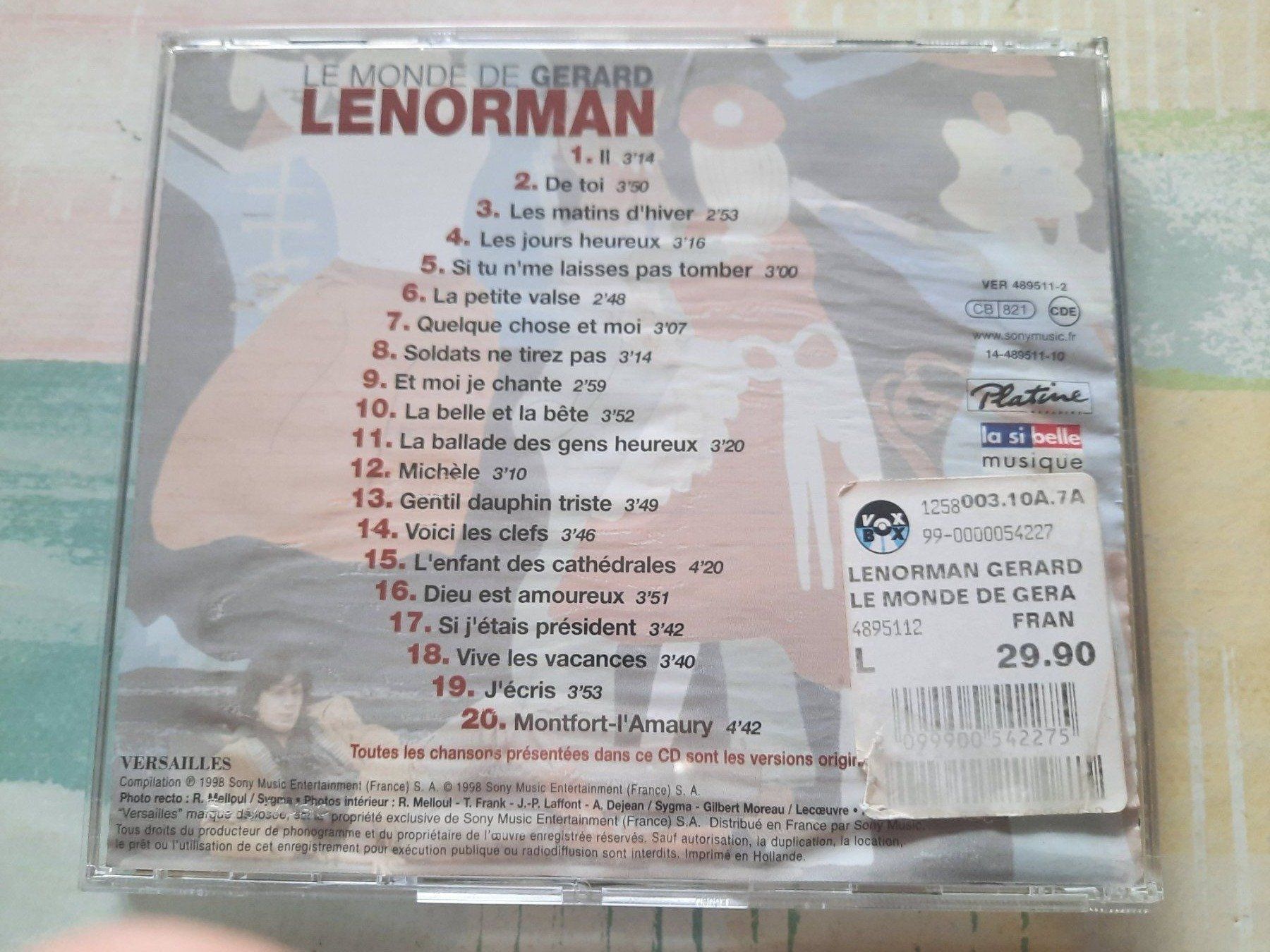 CD: Cd Le monde de Gérard Lenorman  – Usato da Pully venduto da bro_n52j 1