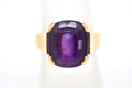 Goldring 18K mit Amethyst
