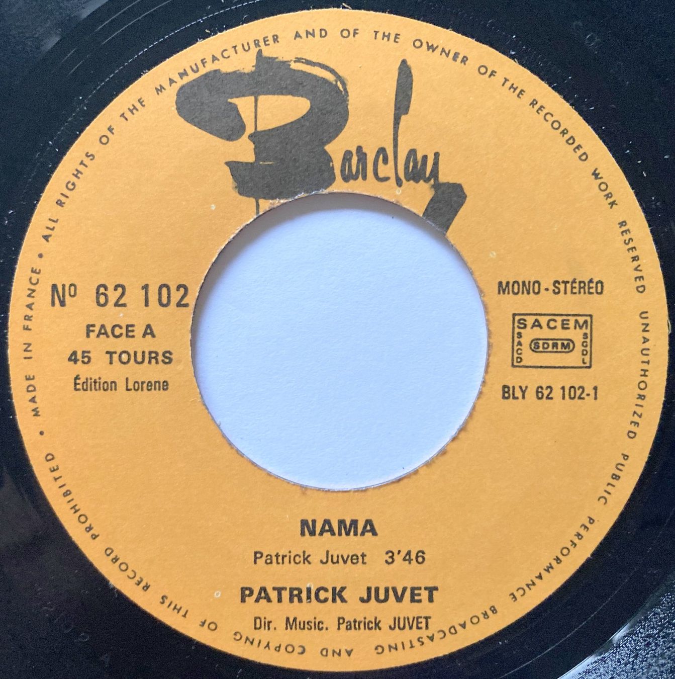 Vinyles: PATRICK JUVET - NAMA – D'occasion à Bottens par hotter-than-hell 2