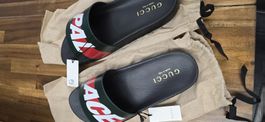 Gucci X Palace Slides Gr. 48/49 Sandal Rubber - ungetragen