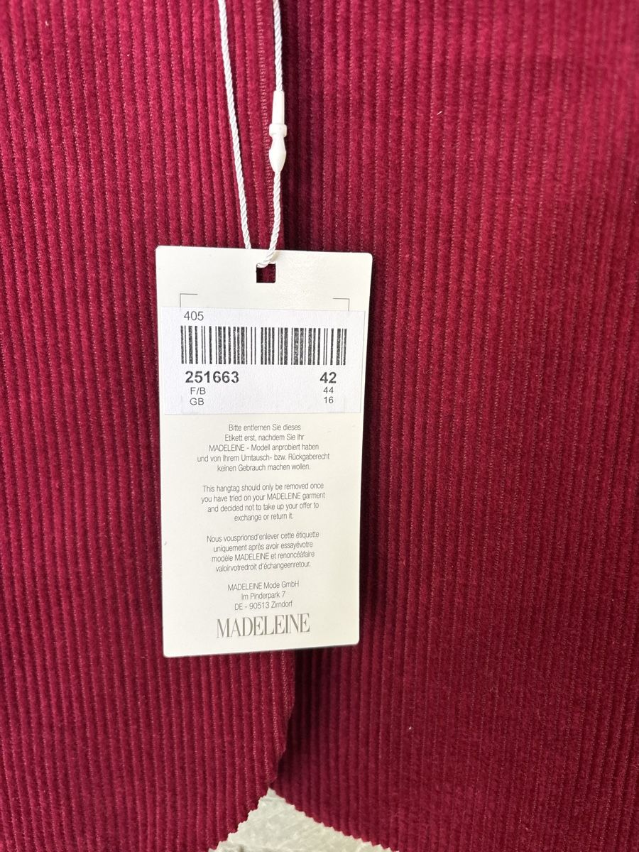 Madeleine Jacken: MADELEINE - Blazer Velours Cotele - 42 – Neu und originalverpackt aus Chardonne von teenyweeny 2