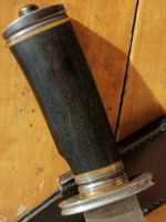 BOWIE KNIVE , PFAUENAUG DAMAST ,39 CM.