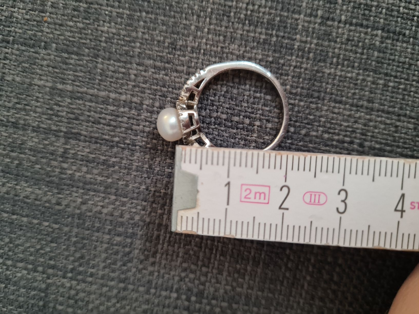Ringe: Sterling Silber Ring mit Adriatischen Meer Perle – Neu (gemäss Beschreibung) aus Schaffhausen von gle_6gfp 1