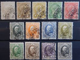 Luxemburg Dienst Kat. 62-74 gest. 1899 Kat. 28 Euro
