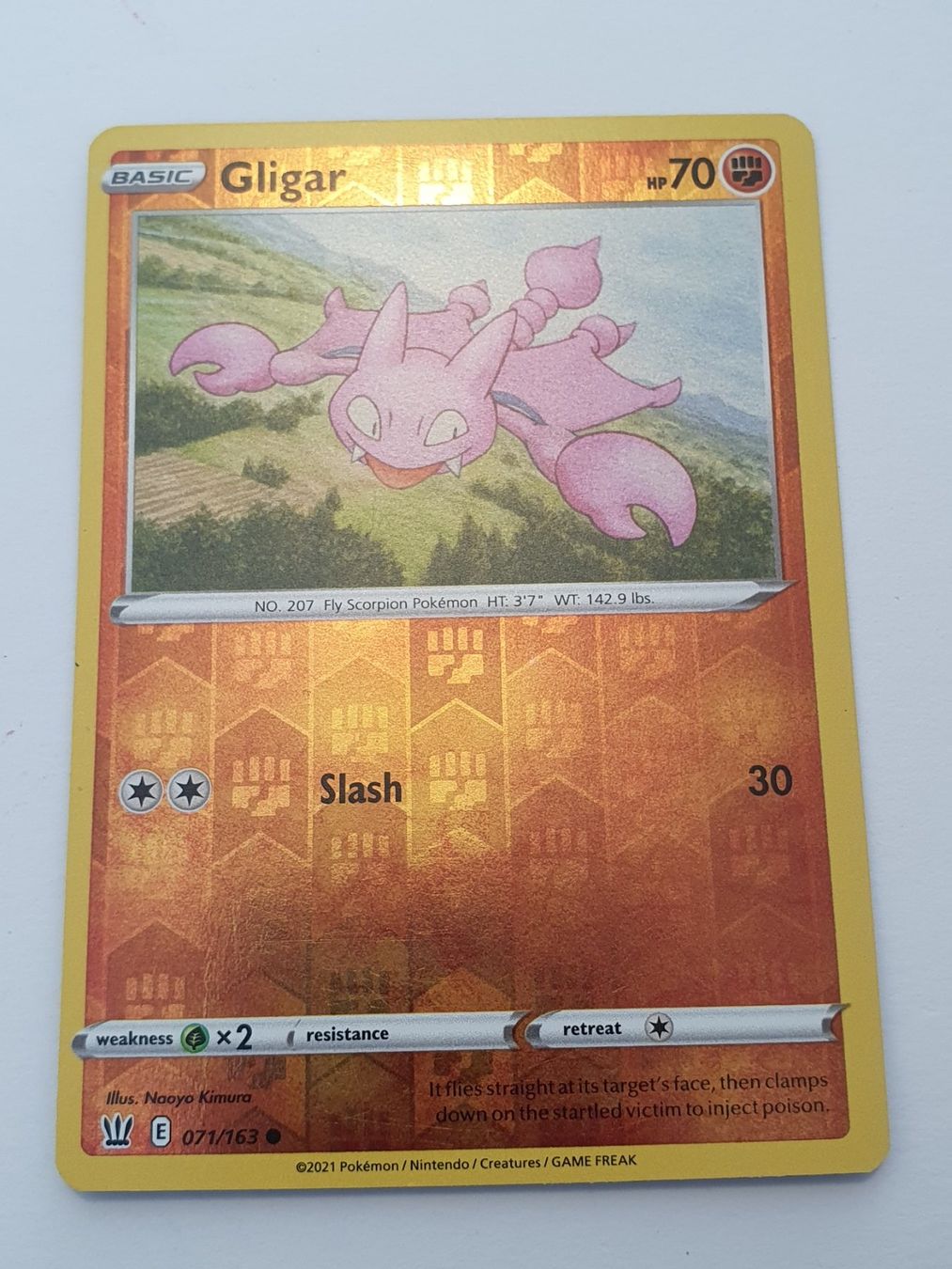 Pokémon Carte collezionabili: Gligar 2021 Pokémon / Reverse Holo – Usato da Oberdorf BL venduto da BaldenEagle