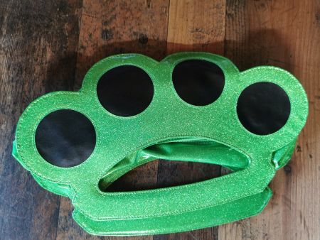 Clutch Schlagring Kreepsville 666 *NEU* Handtasche grün