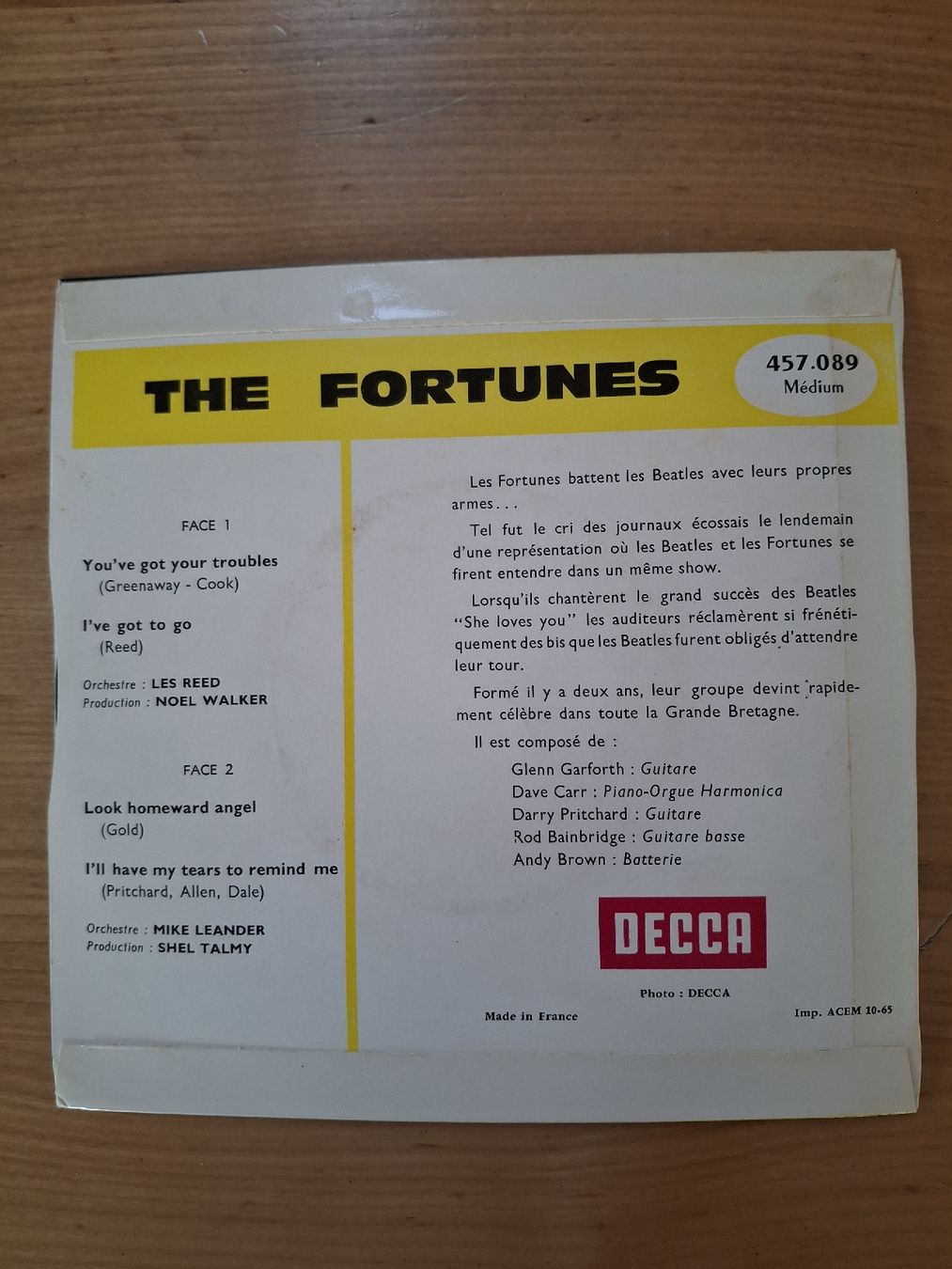 Schallplatten: 45 Tours "The Fortunes" – Gebraucht aus Morges von ProfesseurJones 1