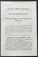 ARB Arth-Rigi-Bahn Vollziehungsbestimmungen 1912
