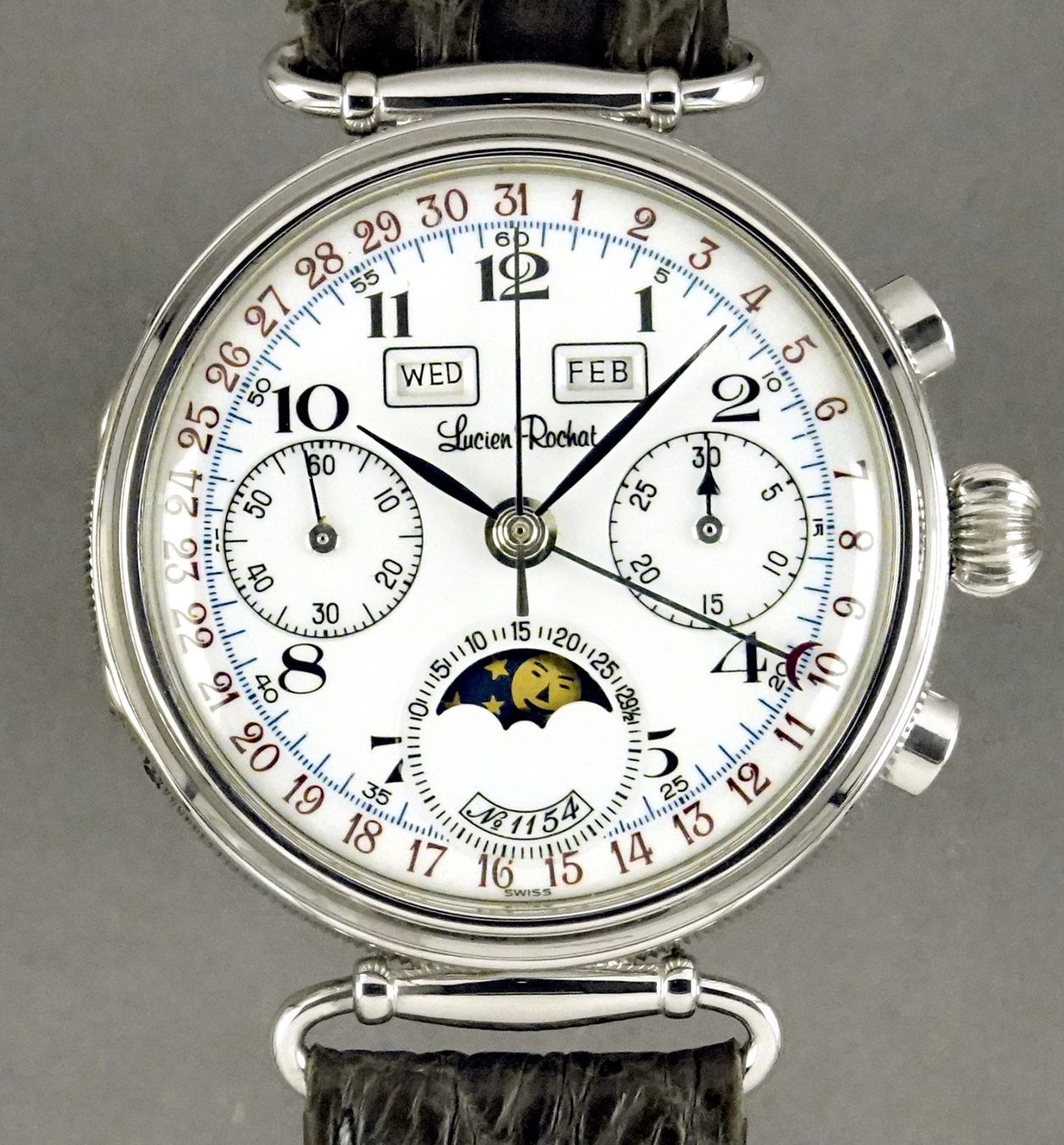 Orologi: Lucien Rochat Chronograph Valjoux 7733 Silber - full set – Usato da Meilen venduto da Anonymous3