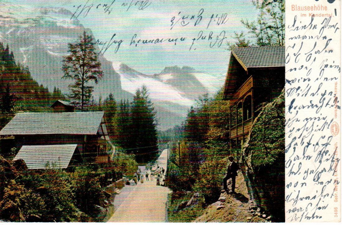 Cartoline postali: Blauseehöhe im Kandertal  1904 – Usato da Wolhusen venduto da Curver9