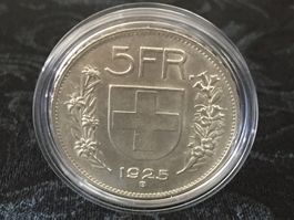 5 Franken 1925 Vorzüglich!!!