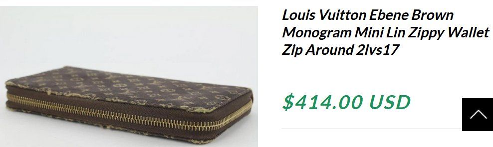Louis Vuitton Portamonete: Louis Vuitton Ebene Monogram Mini Lin Zippy Wallet – Usato da Collonges venduto da arashee 9