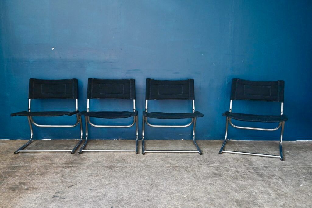 Sessel: Set de 4 fauteuils Lounge ou chauffeuses causeuses design – Gebraucht aus COLMAR von Sophiebellelurette 9