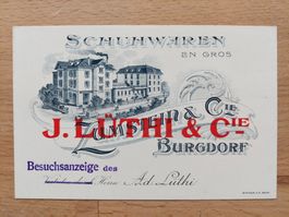 Werbe-AK Lithographie J. Lüthi & Cie Burgdorf