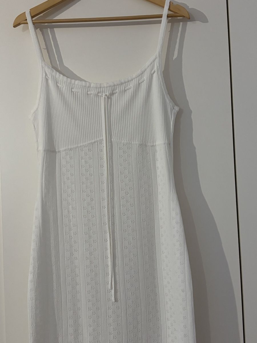 Vestiti: Weisses Maxi Strickkleid Grösse M – Usato da Luzern venduto da Qazwsx