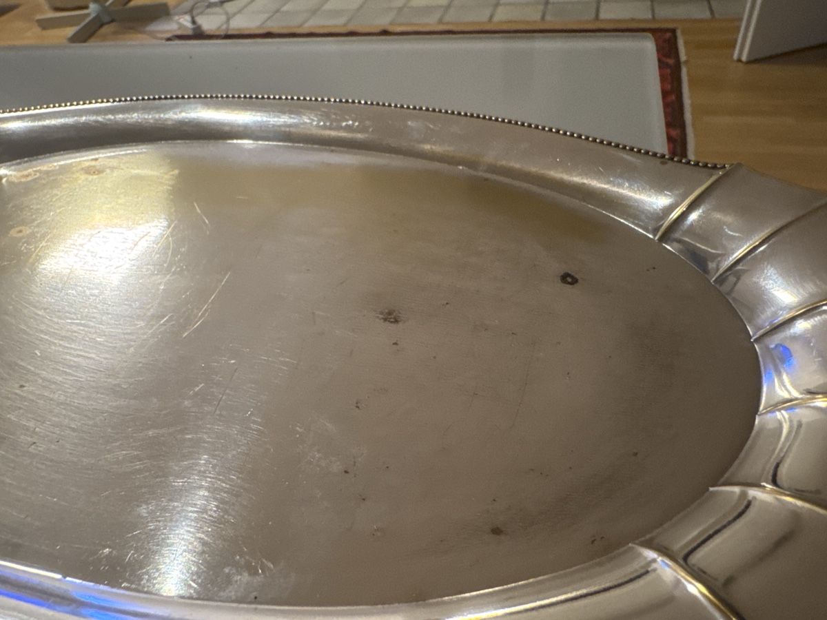 Christofle Servierplatten: Christofle Paris: Grosse ovale versilberte Servierplatte  – Gebraucht aus Winterthur von han_m89f 4