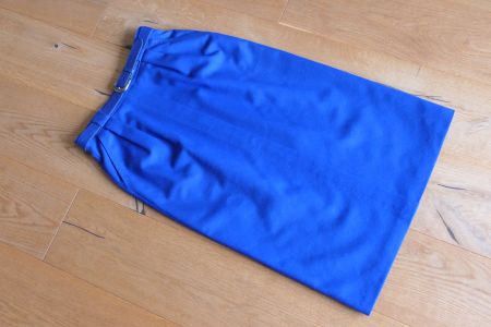 Blauer Maxi Rock Jupe mit Gürtel Maxirock - neuwertig