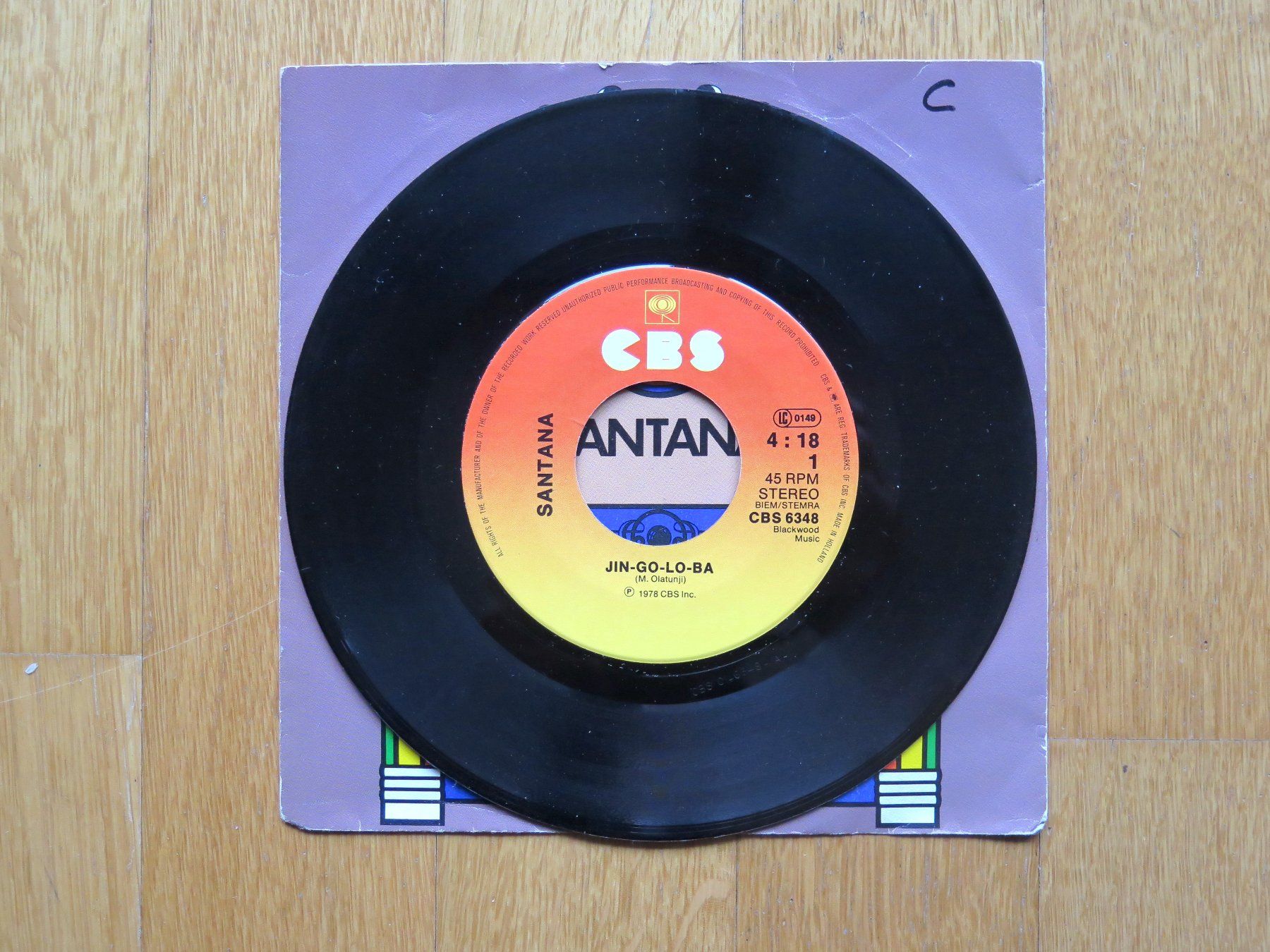 Schallplatten: SINGLE SANTANA: Jin-go-lo-ba/Evil ways 1978 – Gebraucht aus Bern von Balzamico 2
