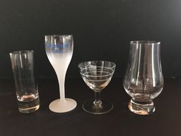 Vintage Whisky-/Schnapsgläser Langatun Tequila +2 Sammlung