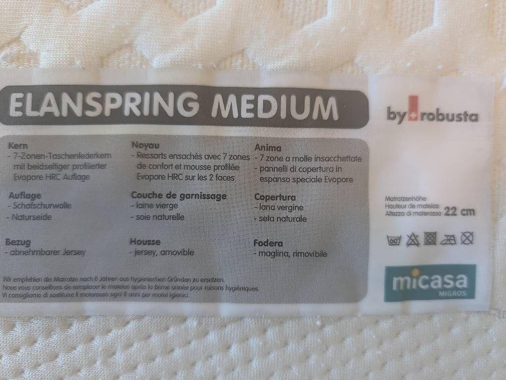 Micasa Materassi: Matratze 160x200cm – Usato da Biberist venduto da Maryann5 3