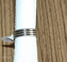 Fingerring Stahl silber-gelb Ø 10mm NEU (17)