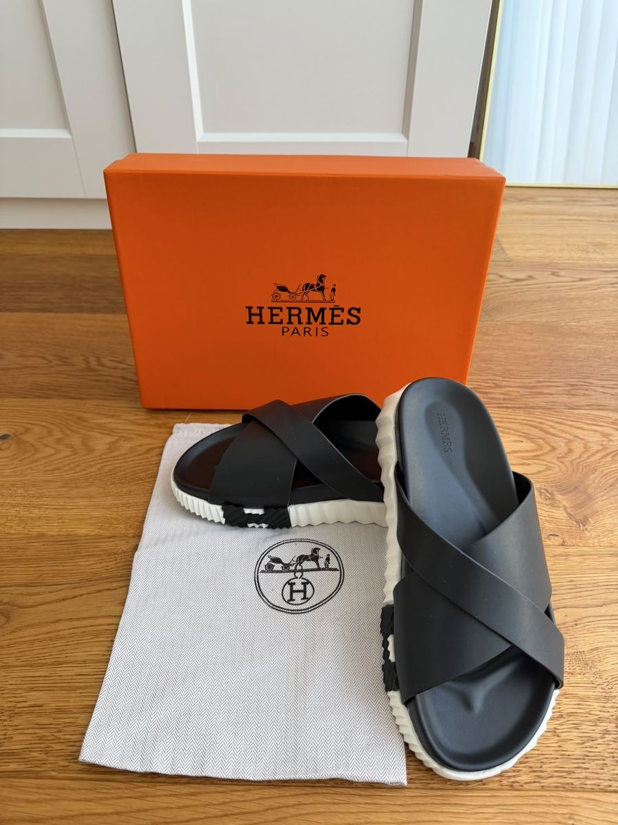 Hermès Herrenschuhe: Hermes Sandalen schwarz Grösse 42 – Neu und originalverpackt aus Feldbrunnen von mas_g2qr 2