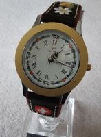 CATOREX Mineralglas Swiss Made Elegante Armbanduhr 36mm